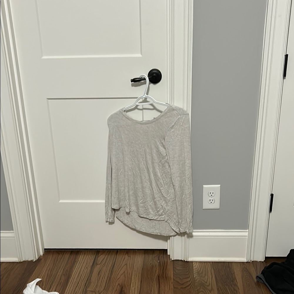 Asymmetrical Gray Long Sleeve Hoodie